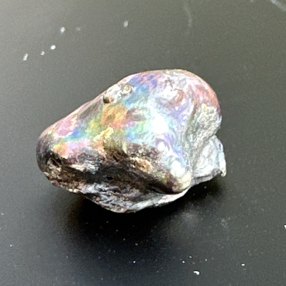 8.52ct Freeform Peacock Black Baroque Keshi Free Form Pearl Drilled Pearl - Picture 6 of 17